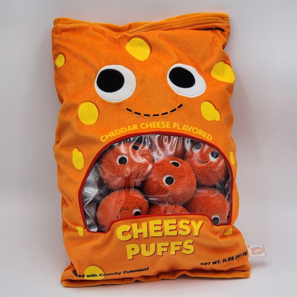 Kidrobot Yummy World XL Cheesy Puffs Interactive Food Plush Pillow